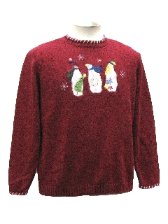 1980's Womens Minimalist Ugly Christmas Sweater