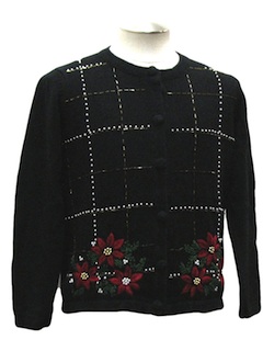 1980's Womens Ugly Christmas Cocktail Sweater 