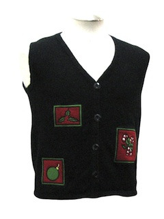 1980's Womens Ugly Christmas Sweater Vest