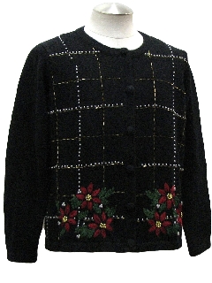 1980's Womens Ugly Christmas Cocktail Sweater 