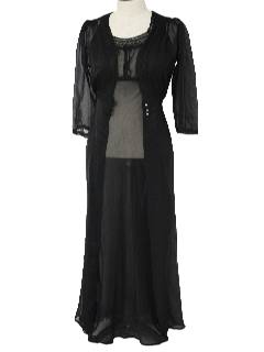 1940's Womens Lingerie Gown & Robe