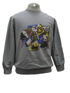 1980's Womens Ugly Christmas Sweatshirt 