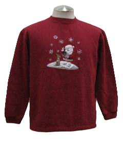 1980's Womens Ugly Christmas Sweatshirt 