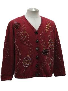 1980's Womens Ugly Christmas Cocktail Sweater