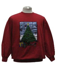 1980's Womens Ugly Christmas Sweatshirt