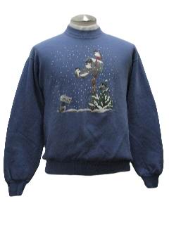 1980's Womens Ugly Christmas Sweatshirt