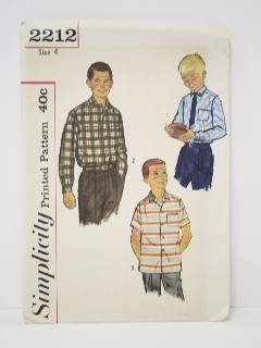 1950's Boys shirt sewing Pattern