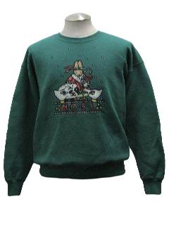 1980's Womens Ugly Christmas Sweatshirt