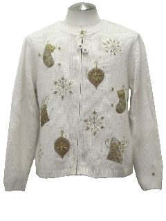 1980's Womens Ugly Christmas Cocktail Sweater