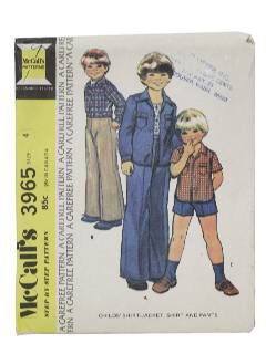 1970's Mens/Boys Sewing Pattern