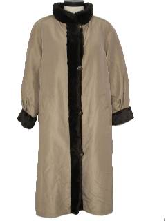 1970's Womens Reversible Faux Fur Coat Jacket