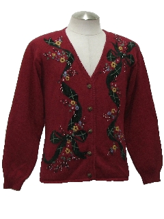 Cardigan Ugly Christmas Sweaters at RustyZipper.com: V-Neck Button ...