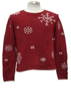 1980's Womens Minimalist Ugly Christmas Sweater