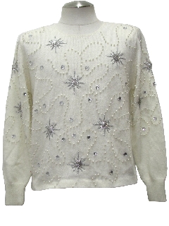 1980's Womens Ugly Christmas Cocktail Sweater