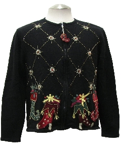 1980's Womens Ugly Christmas Cocktail Sweater