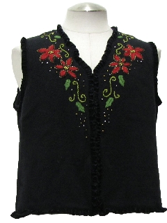 1980's Womens Ugly Christmas Sweater Vest