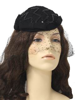 1940's Womens Accessories - Cocktail Hat