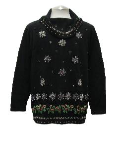 1980's Womens Ugly Christmas Cocktail Sweater