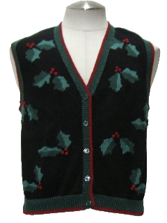 1980's Womens Ugly Christmas Sweater Vest