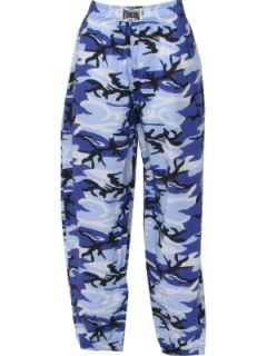 1980's Mens Totally 80s Baggy Print Camo Pants