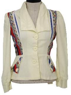 1940's Womens Fitted Shirt Jacket