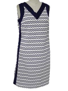 1970's Womens Mod Knit A-Line Dress