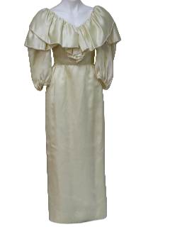 1970's Womens Wedding Maxi Dress