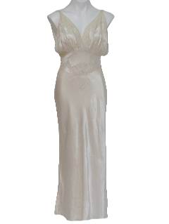 1940's Womens Satin Lingerie Night Dress