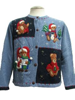 1980's Womens Bear-riffic Ugly Christmas Sweater