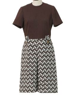 1960's Womens Mod Knit Dress