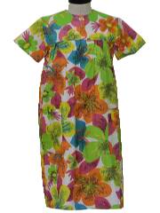 1960's Womens Mod Pow Flower Dress