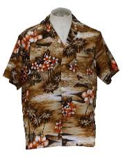 1970's Mens Hawaiian Shirt
