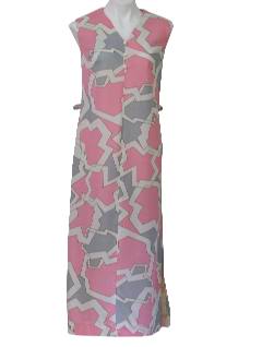 1960's Womens Knit Maxi Dress