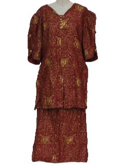 1990's Womens Ethnic African Style  Suit