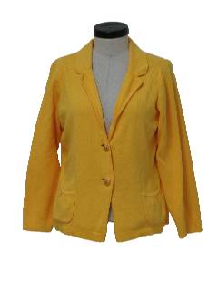 1980's Womens Totally 80s Knit Sweater Jacket