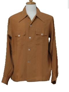 1940's Mens Western Styled Rayon Sport Shirt