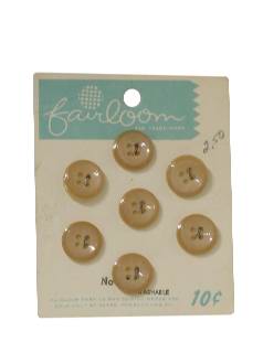 1960's Unisex Sewing Accessories - Buttons