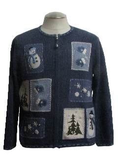 1980's Womens Ugly Christmas Cardigan Sweater