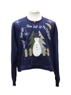 1980's Womens Ugly Christmas Sweatshirt