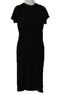 1970's Womens Mod Little Black Dress