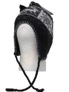 1980's Unisex Accessories - Christmas Snowflake Ear Flap Knit Hat