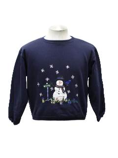 1980's Womens Ugly Christmas Sweatshirt