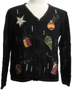 1980's Womens Ugly Christmas Cardigan Sweater