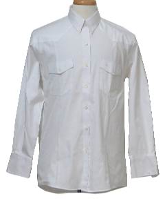 1980's Mens Oxford Cloth Longhorn Western Style Sport Shirt