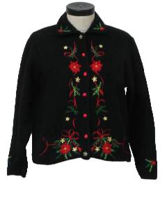 1980's Womens Ugly Christmas Cocktail Sweater