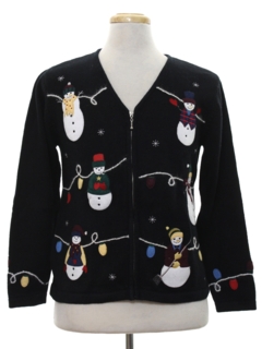 1980's Womens Ugly Christmas Cardigan Sweater