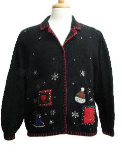 Cardigan Ugly Christmas Sweaters at RustyZipper.com: V-Neck Button ...