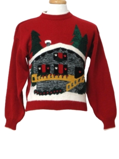 1980's Womens Vintage Ugly Christmas Sweater