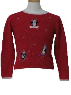 1980's Womens or Girls Ugly Christmas Sweater