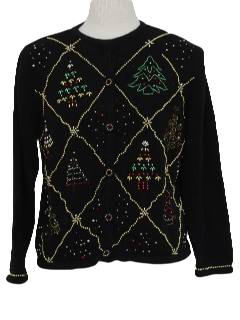 1980's Womens Ugly Christmas Cocktail Sweater